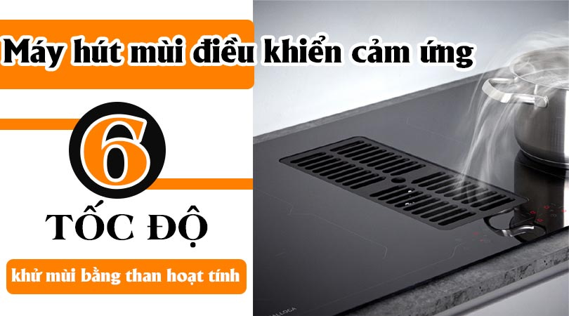 Bếp từ kết hợp hút mùi Malloca HIH-864 LI - 6 tốc độ